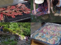 BBQと川遊び