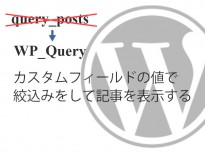 query_postsを使用せずにカスタムフィールドの値で絞込みをして記事を表示する